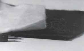 Photo of geotextiles next to a pen.