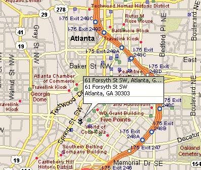 Downtown Atlanta Map 1