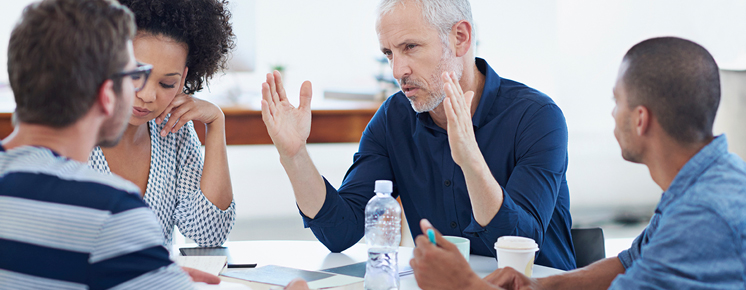 People discussing products