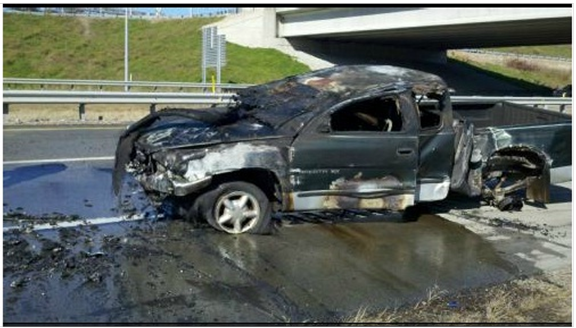 Photo 14 shows damaged vehicle for Case #3A007