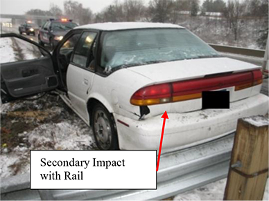 Photo 26 shows damaged vehicle for Case #6A002