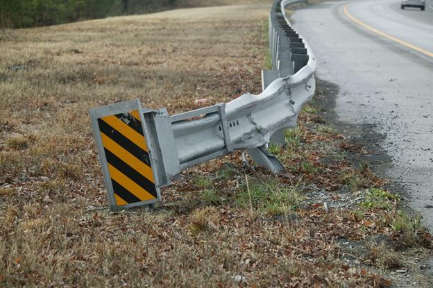 Appendix E –examples of crash cases not forwarded for review by task force Phase 2A Case #93; Photo damaged guardrail did not contain sufficient information to identify vital information.