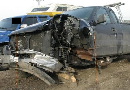 Photo 56 shows vehicle damage for case #1A009