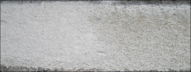 Figure 4. Photos. Comparison between standard pavement marking (left) and the AWP marking with microcrystalline ceramic beads (right). Figure 4. Photos. Comparison between standard pavement marking (left) and the AWP marking with microcrystalline ceramic beads (right).