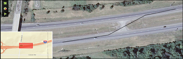 Figure 19. Photo. AWP treatment location on I-90.