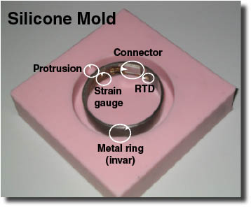 ABCD ring in a silicon mold.