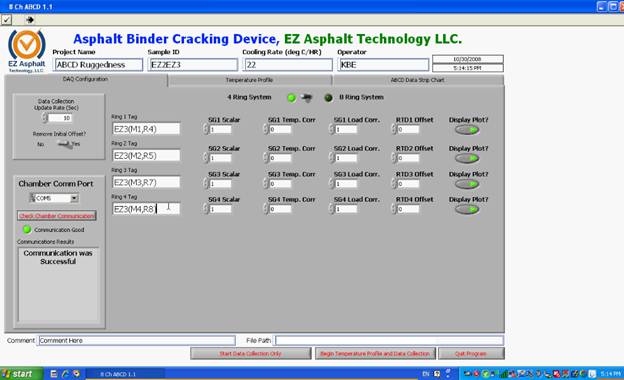 Step 13.2. DAQ (Data Acquisition) Configuration Tab.