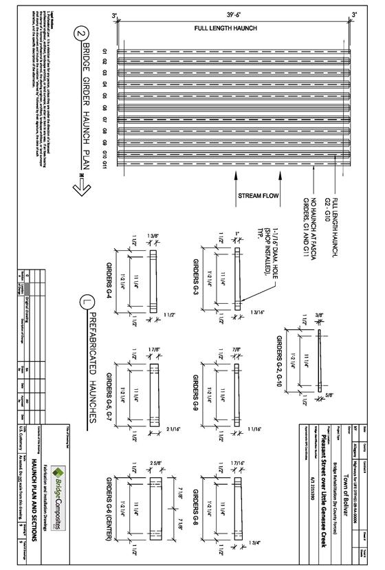 Figure 62. Diagram. Haunch plan and sections.