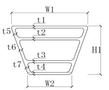 Diagram. FRP tube cross section