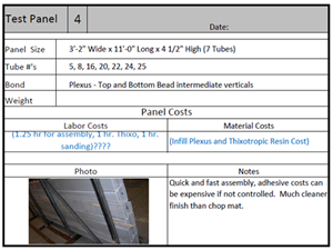 Specifications with photos. Manufacturing details of panels without grout.
