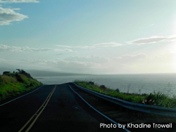 Hawaii Belt Road on the Kailua-Kona (The Big Island) coastline