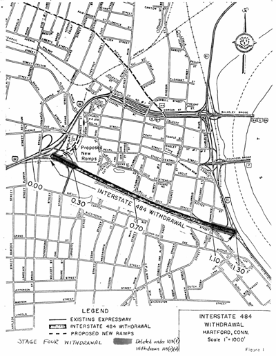 Map of Hartford, Connecticut showing Stage Four withdrawal