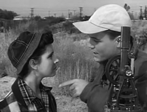 Scene from the television show where character Doyle admonishes Betty about wanting to be an engineer.