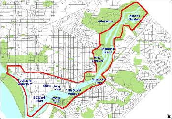 The Waterfront MOU Boundary Map.