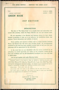 Screenshot: Introduction page from The Negro Motorist Green Book: 1937.