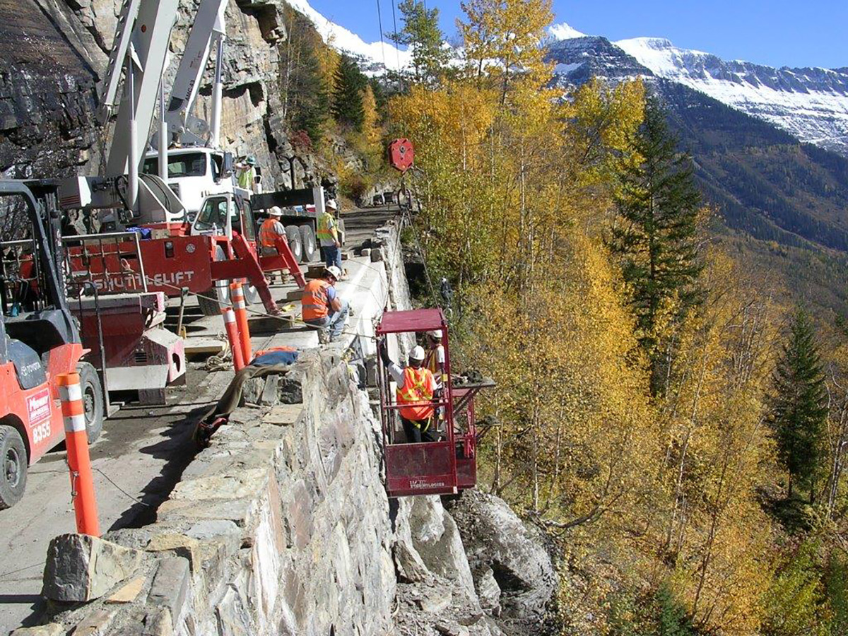 Western Federal Lands Highway Division oversaw work for the National Park Service on a bridge to the Glacier Hotel.