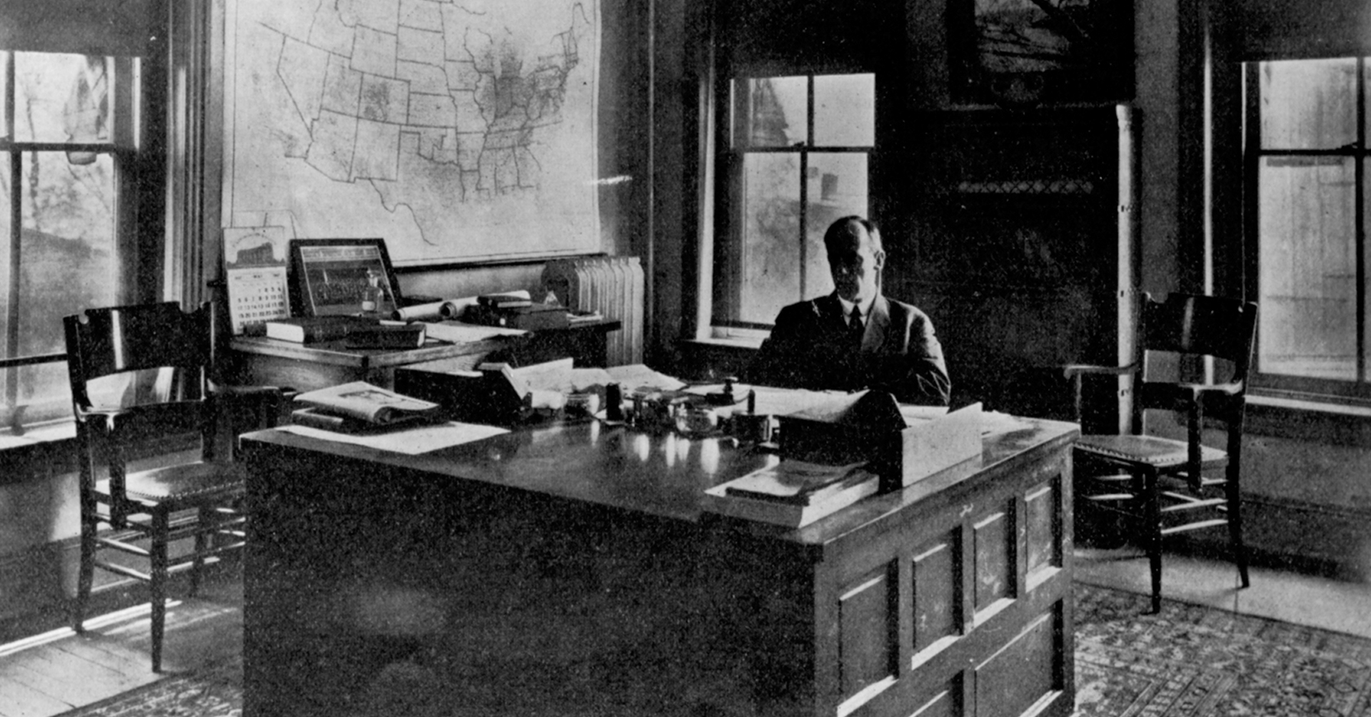 Director Logan Waller Page in his office - U.S. Office of Public Roads.