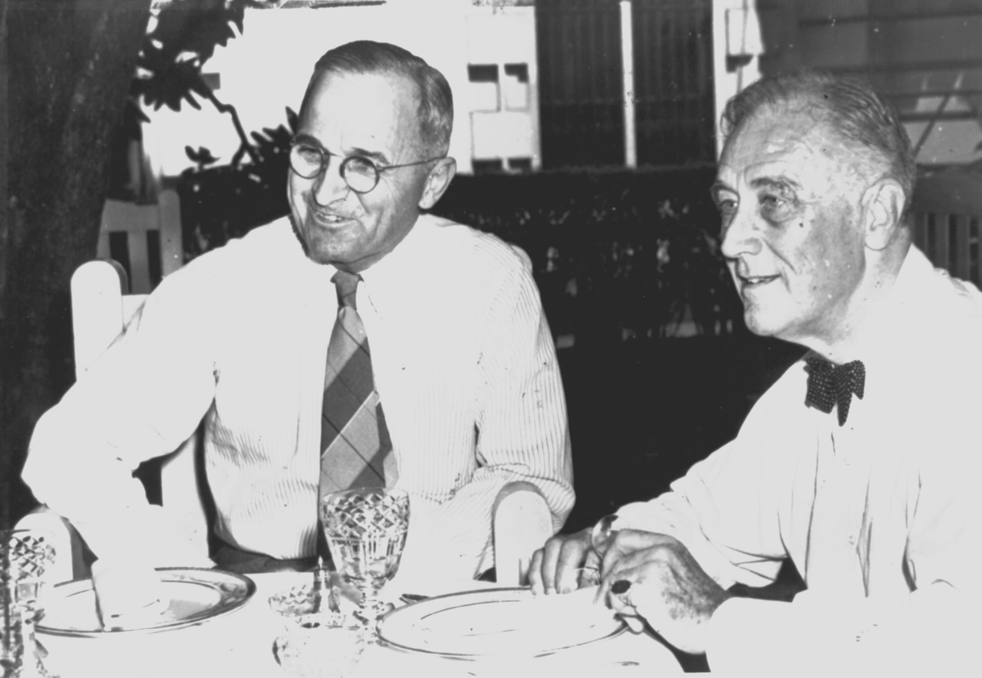 Senator Harry S. Truman with President Franklin D. Roosevelt.