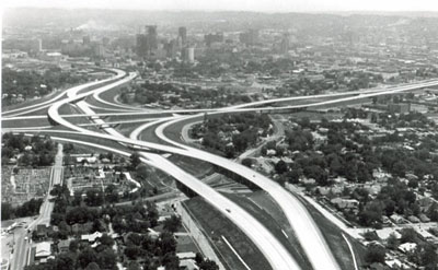 Junction of Interstate 59 and 65- Birmhingham in background.