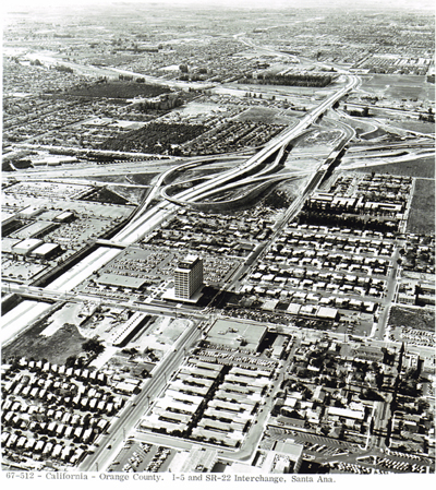 California -Orange County. I-5 and SR-22 Interchange, Santa Ana.