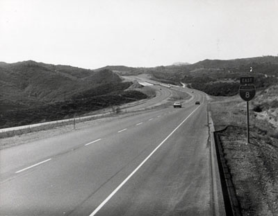 I-8 near Peutz Valley Road under crossing in San Diego County.