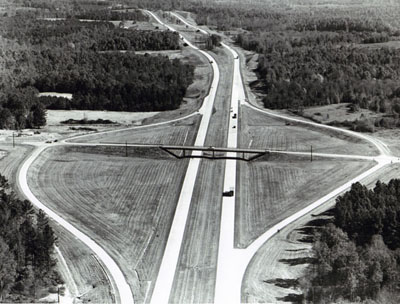 Georgia - View of Interstate Route 85 in northeast Georgia, one of six routes cited for imaginative excellence in design and construction in PARADE  magazine's 1965 Scenic Highway Contest.