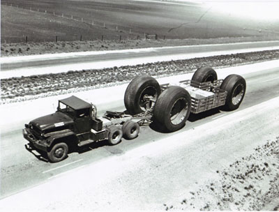 AASHO Road Test - Illinois Off-Road Train Trailer used in the special test conducted after completion of regular test traffic.