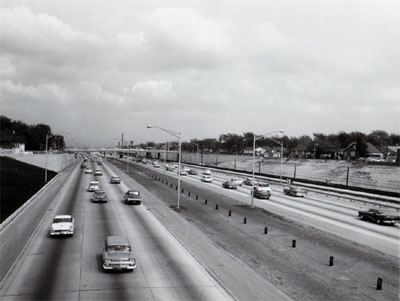 View of Congress Street, Expressway looking East from Howard Street.