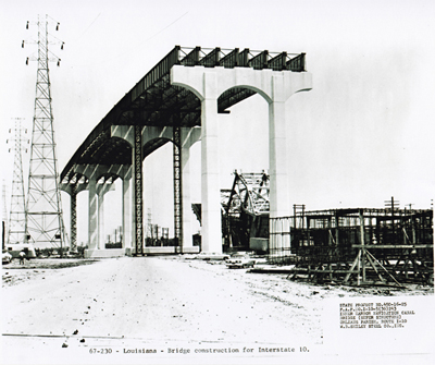 230-Louisiana - Bridge construction for Interstate 10.