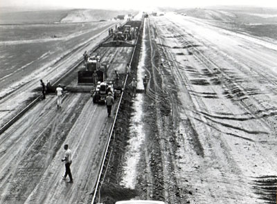 Paving operations near Richardton on Interstate 94.