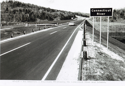 New Hampshire- Interstate 89 crossing the Connecticut river near Leanon.