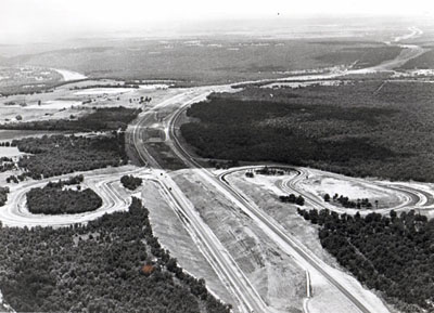 The twin Tiger Mountain safety rest areas on Interstate Route 40 in Okmulgee County, Okla., offer pleasant respite to motorists.