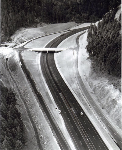 Oregon - Pacific Highway, I-5 Forest Highway 15, completed section south of Canyonville.
