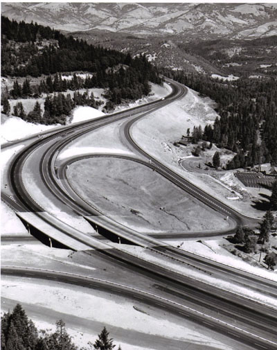 Oregon - Siskiyou Highway Interchange.  This interchange provides the exit to the Mt. Ashland ski area.