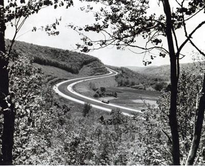 Pennsylvania-  Interstate Route 81 in Susquehanna County in Pocono resort area.