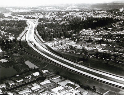 Washington- PSH-! Seattle-Everett Freeway, looking north from 175th Street NE.