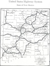 New Mexico Map - from New Mexico Highway Journal, March 1927.  Click on map for larger version
