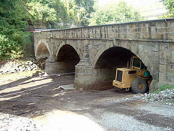 Arches of bridge.