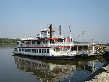 Riverboat on river.