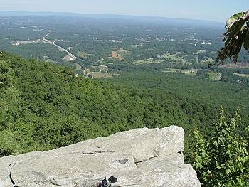 Route 52 as seen from the top of Pilot Mountain