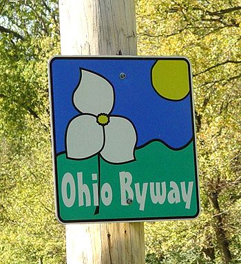 Medway, Ohio Byway sign.