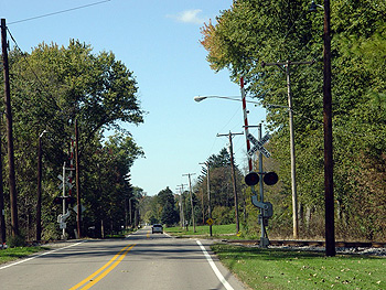 Scenic Byway going into the historic town of Medway, Ohio.