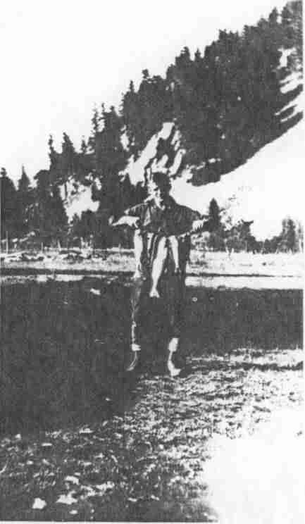 Trout fishing on location survey Madison River, Montana-1925 Wendell Struble