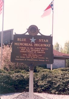 Photo of Blue Star Memorial Highway Sign
