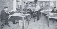 South Yarmouth 'Workshop' of the National Highways Association.  The Printing Department, in which the latest mechanical equipment is utilized in issuing circular letters and press-bulletins.