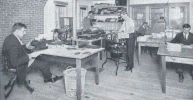 South Yarmouth 'Workshop' of the National Highways Association. The Printing Department, in which the latest mechanical equipment is utilized in issuing circular letters and press-bulletins.