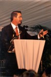William D. Fay, President of the American Highway Users Alliance, addresses the gala