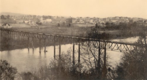 Crossing New River at East Radford, Virginia.