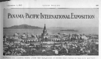 The Panama-Pacific International Exposition, shown here in photographs that appeared in the September 4, 1915, issue of Good Roads magazine, was the focus of promotion by the National Old Trails Road Association, the Lincoln Highway Association, and others.  Click for larger version of image