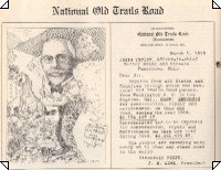 Better Roads and Streets printed a letter by Judge J. M. Lowe citing over $2 million in improvements for the National Old Trails Road in 1914.  An accompanying editorial cartoon depicted Judge Lowe at work creating